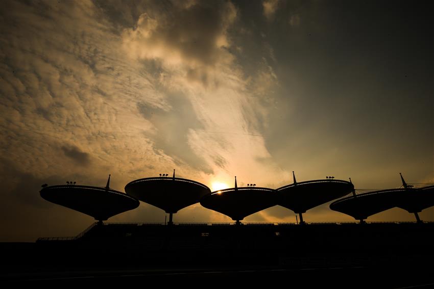 Chinese Sunset over track